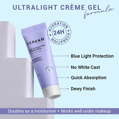 Sereko Spf 50 Pa++++ Face Sunscreen Lightweight, No White Cast, Water Resistant With Cica