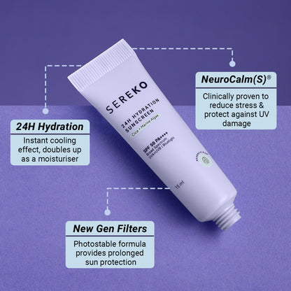 Sereko Spf 50 Pa++++ Face Sunscreen Lightweight, No White Cast, Water Resistant With Cica