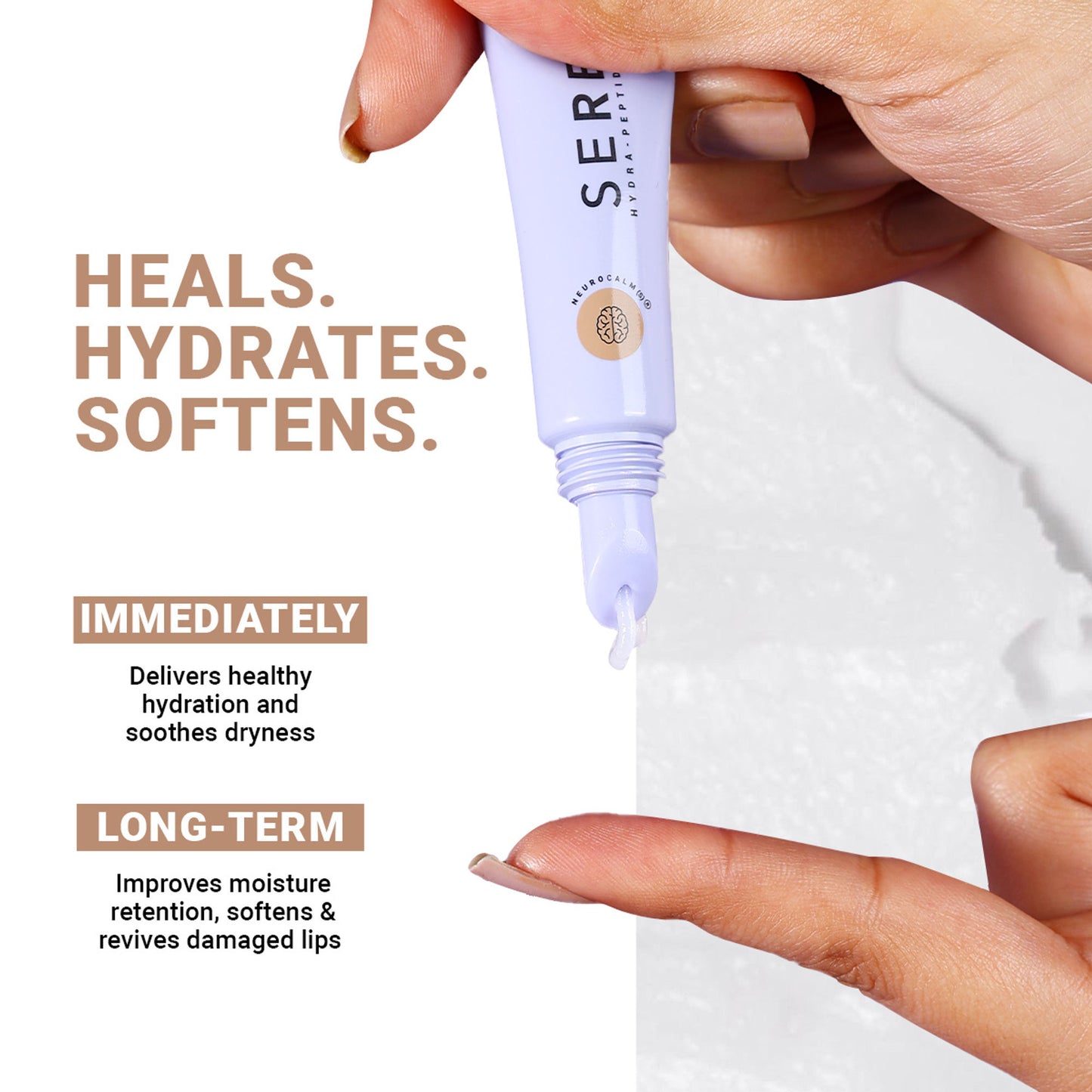 Sereko Hydra - Peptide Lip Balm, Clear, Enriched With Ceramides Barrier Repair Salted Caramel - Salted Caramel