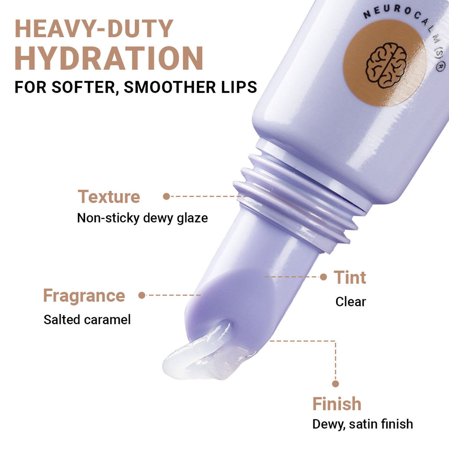 Sereko Hydra - Peptide Lip Balm, Clear, Enriched With Ceramides Barrier Repair Salted Caramel - Salted Caramel