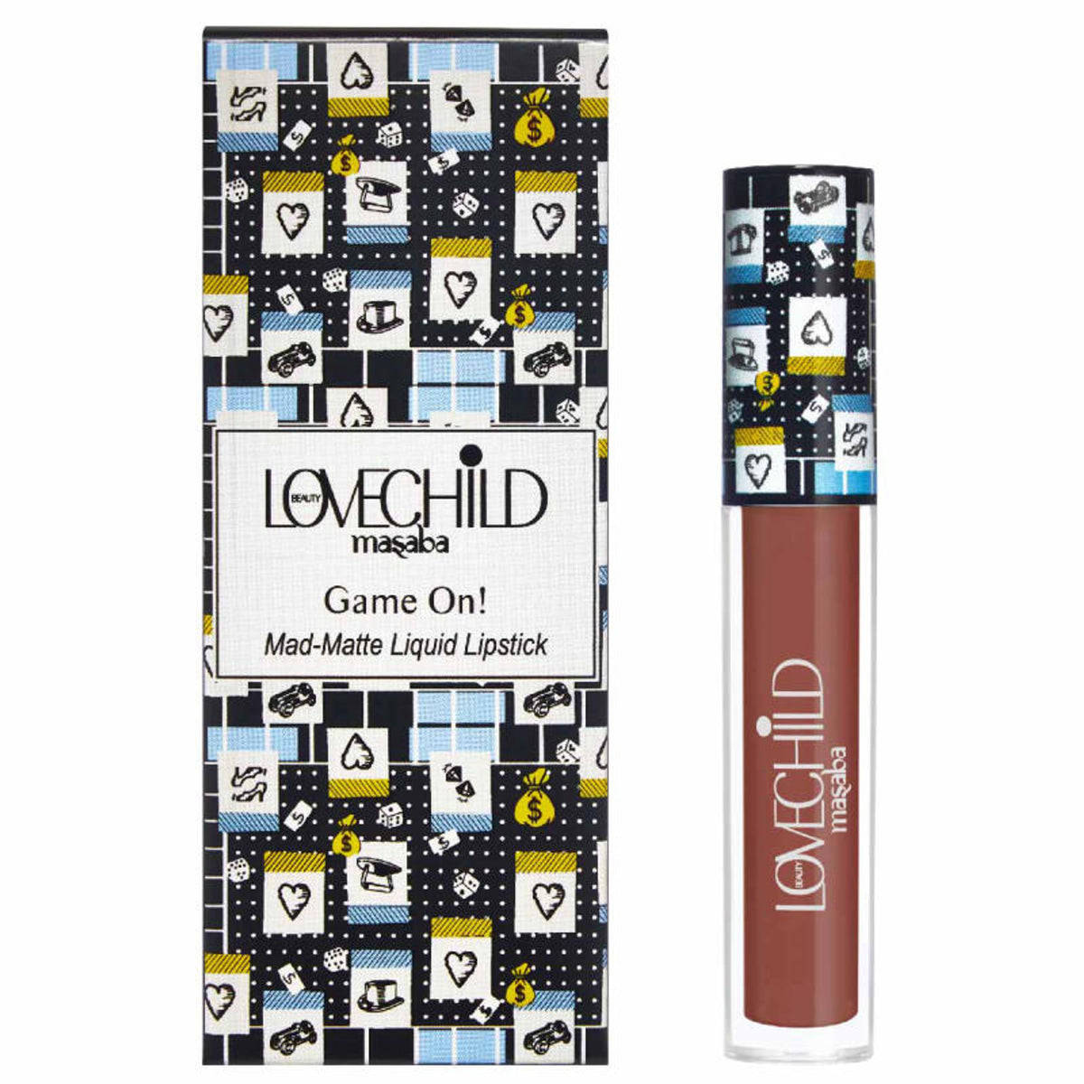 LoveChild Masaba No Rules liquid lipstick with matte finish, enriched with jojoba and macadamia oil, long-lasting and transfer-proof.