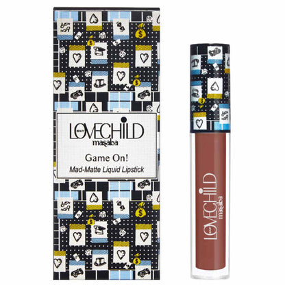LoveChild Masaba No Rules liquid lipstick with matte finish, enriched with jojoba and macadamia oil, long-lasting and transfer-proof.