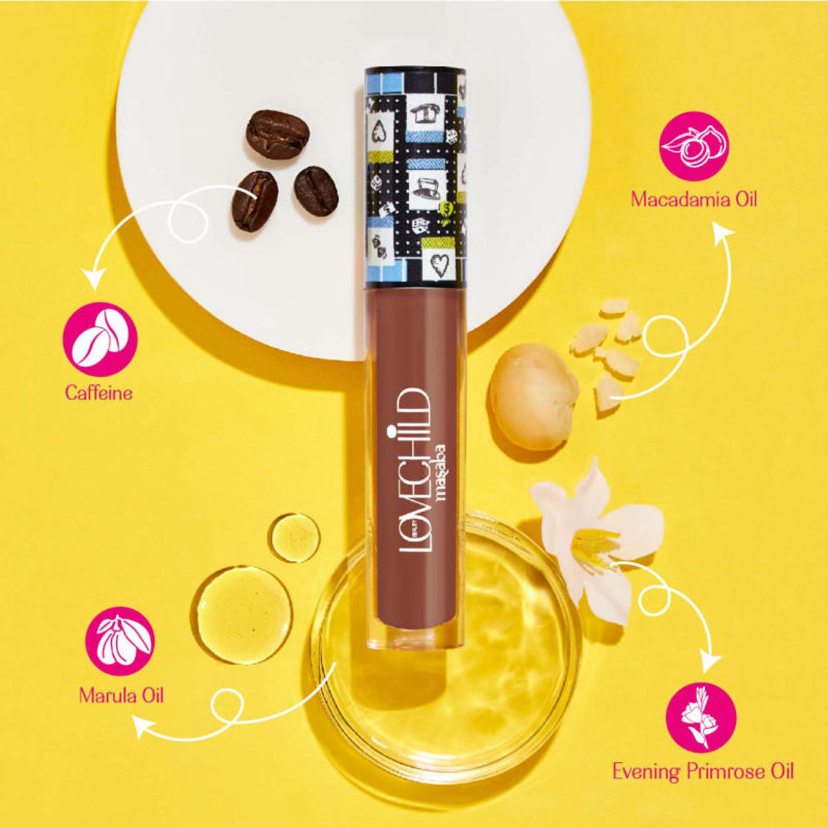 LoveChild Masaba No Rules long-lasting matte liquid lipstick with jojoba and macadamia oil, featuring a bold, transfer-proof finish.