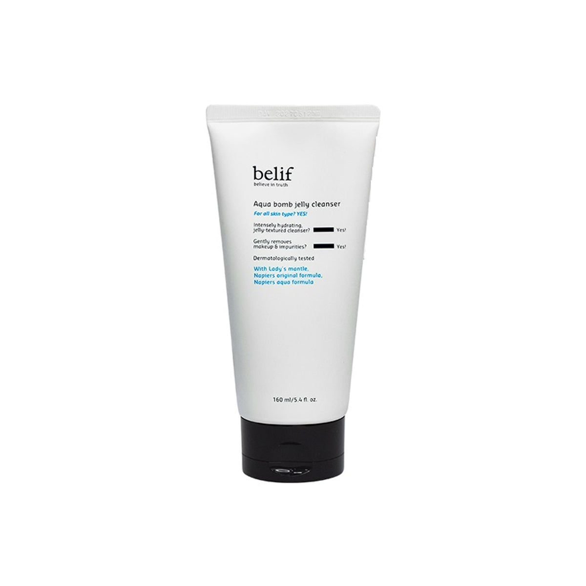 belif Aqua Bomb Jelly Cleanser - Hydrating Vegan Korean Gentle Face Wash & & Makeup Remover