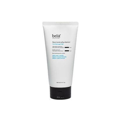 belif Aqua Bomb Jelly Cleanser - Hydrating Vegan Korean Gentle Face Wash & & Makeup Remover