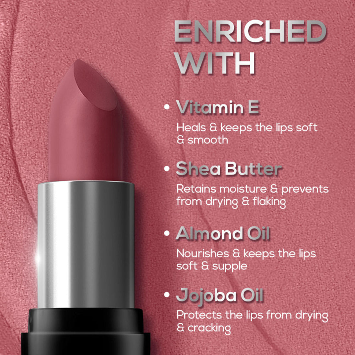 Renee Prime Matte Lipstick - 01 Vintage Rose
