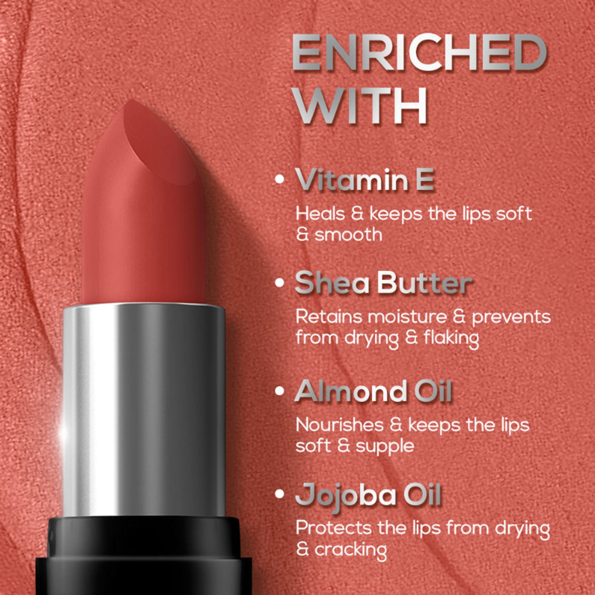 Renee Prime Matte Lipstick - 04 Spicy Cinnamon