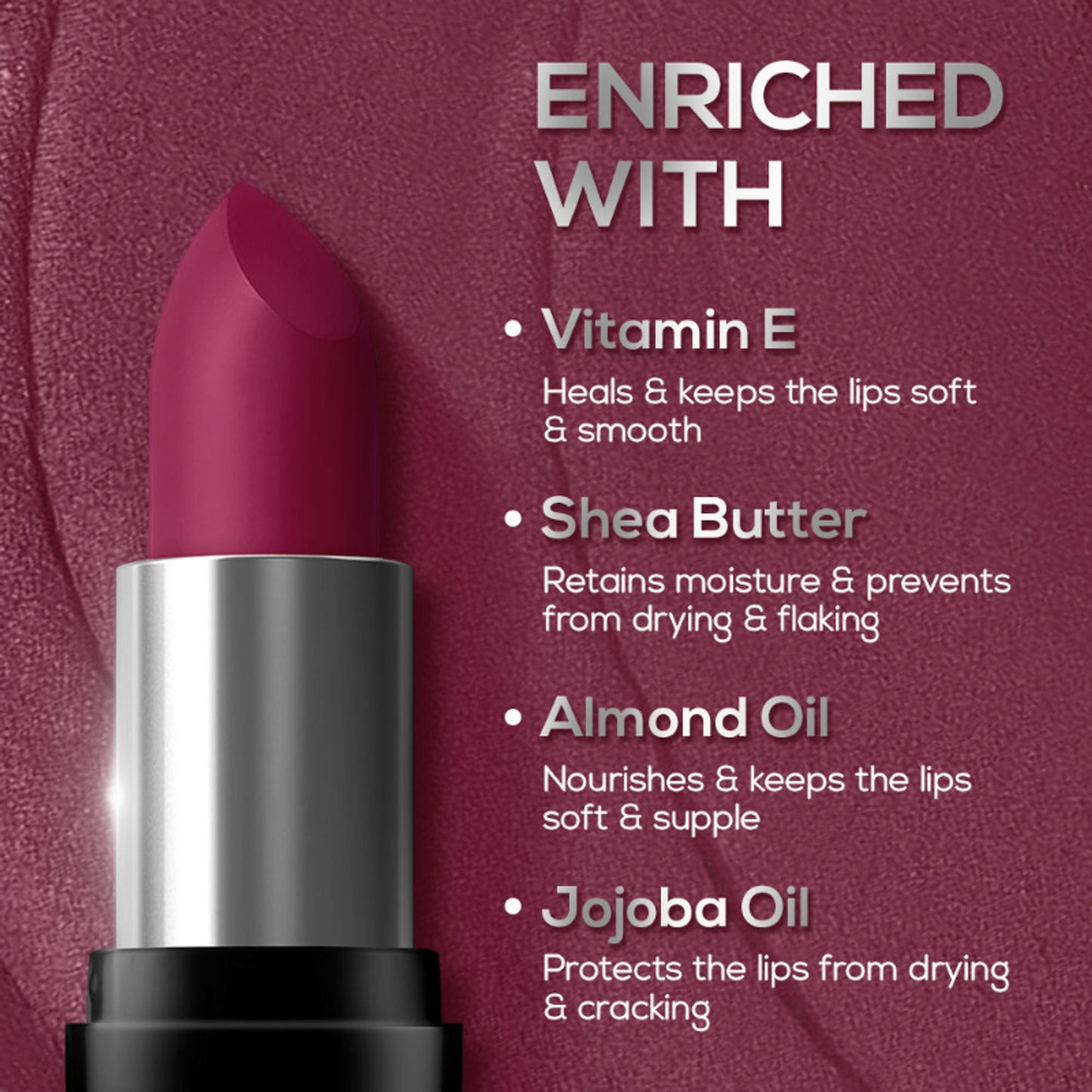 Renee Prime Matte Lipstick - 06 Mulberry Wine