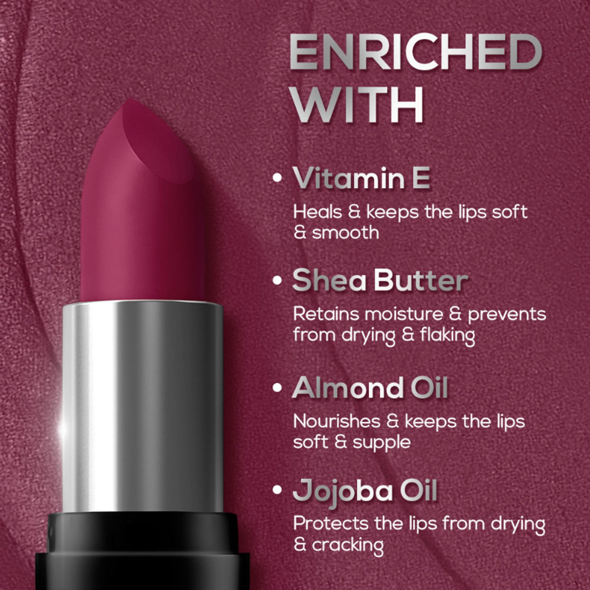 Renee Prime Matte Lipstick - 06 Mulberry Wine