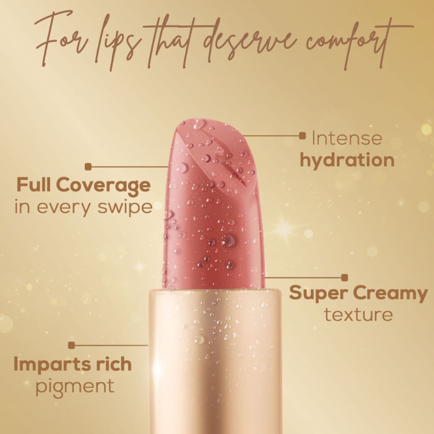 Renee Cosmetics H2O Hydrating Creme Lipstick - Nude Sea
