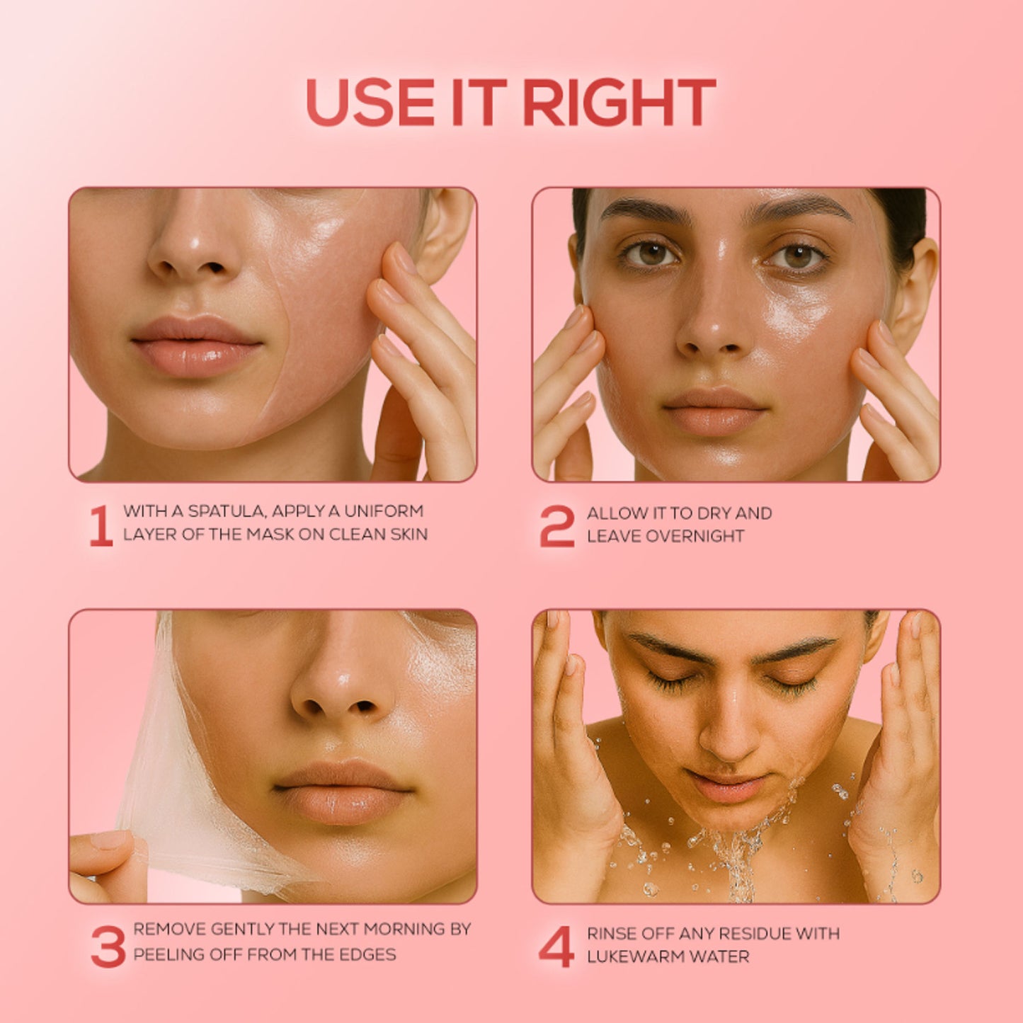 Renee Cosmetics Pink Therapy Collagen Night Wrapping Face Mask