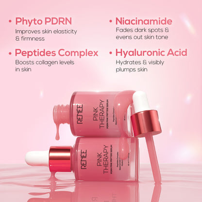RENEE Pink Therapy PDRN Pink Peptide Face Serum For Radiant & Hydrated Skin With Hyaluronic Acid