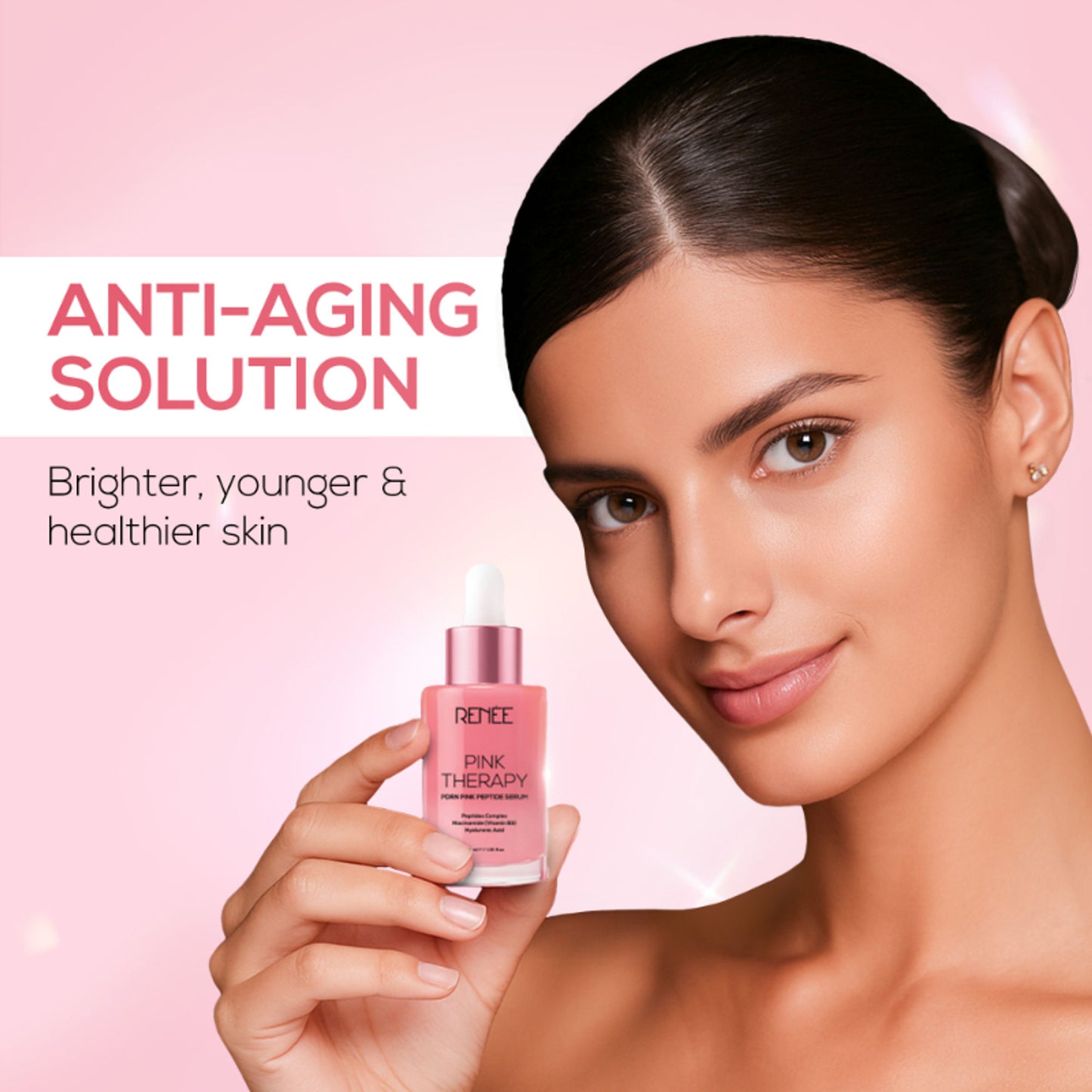 RENEE Pink Therapy PDRN Pink Peptide Face Serum For Radiant & Hydrated Skin With Hyaluronic Acid