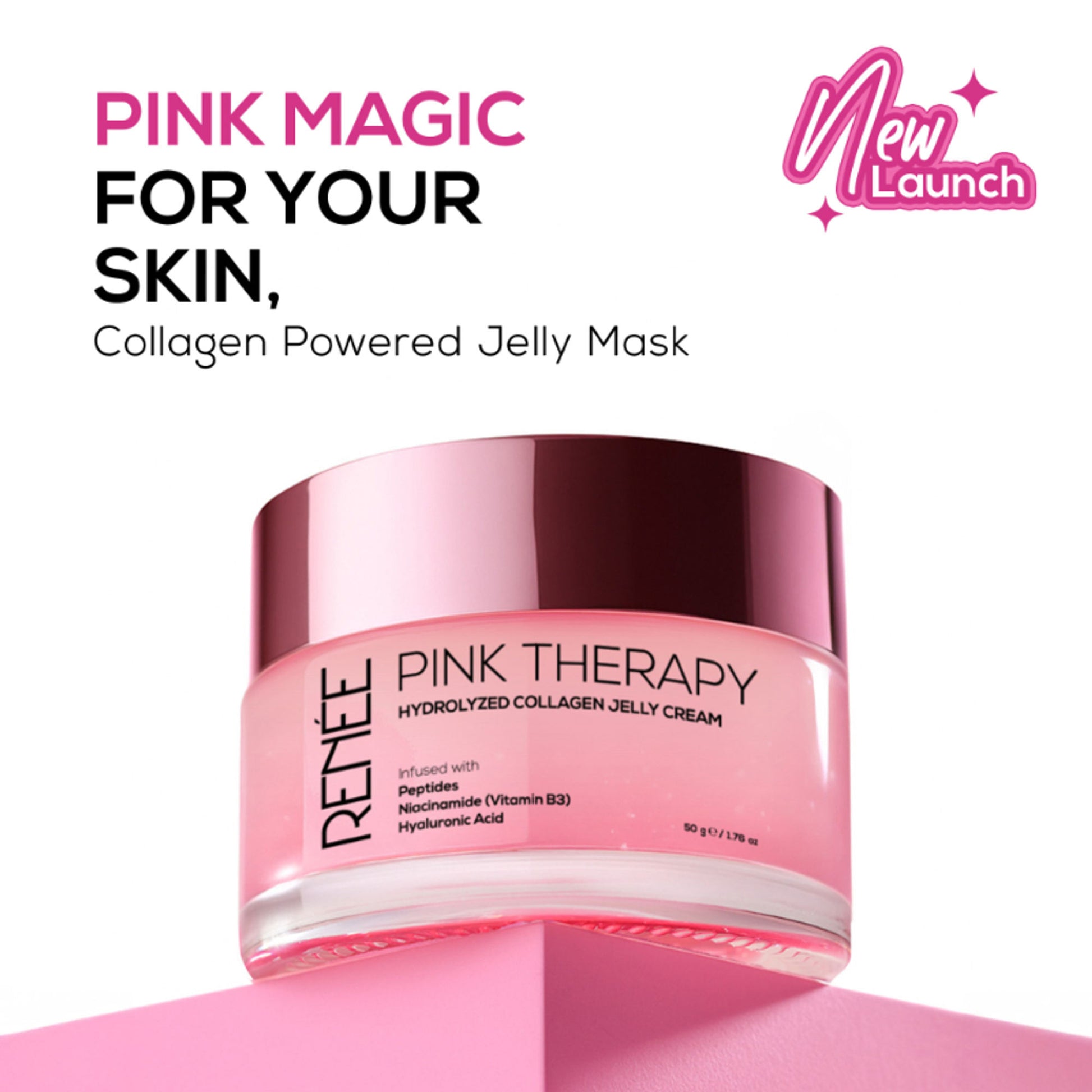 Renee Cosmetics Pink Therapy Hydrolyzed Collagen Jelly Cream