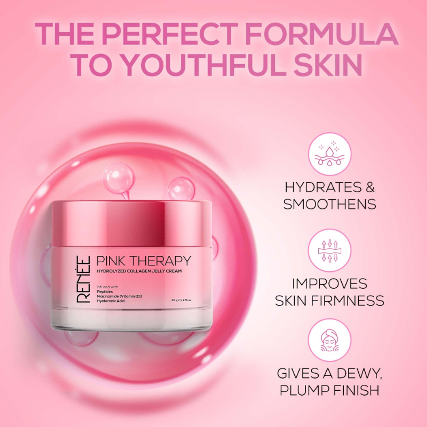 Renee Cosmetics Pink Therapy Hydrolyzed Collagen Jelly Cream