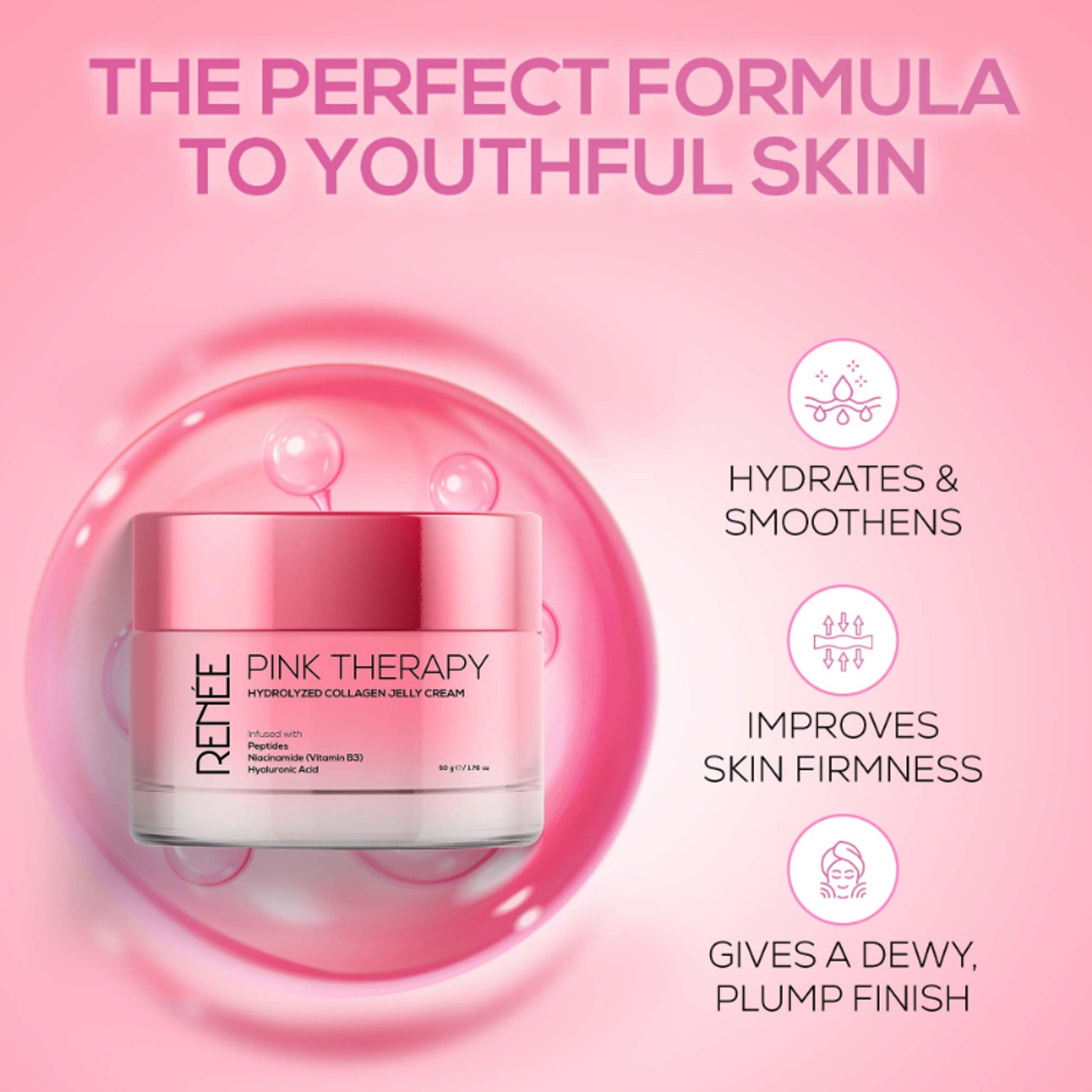 Renee Cosmetics Pink Therapy Hydrolyzed Collagen Jelly Cream