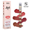 Orgatre Lush Lips 5-in-1 Matte Classic Lipstick with Gloss - Waterproof, Smudge-Proof, Long-Lasting - Nude