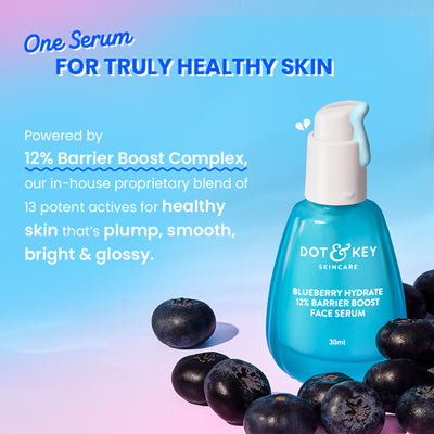 Dot & Key Blueberry Hydrate 12% Barrier Boost Serum, With 7 Ceramides, Heals Dry, Damaged Skin