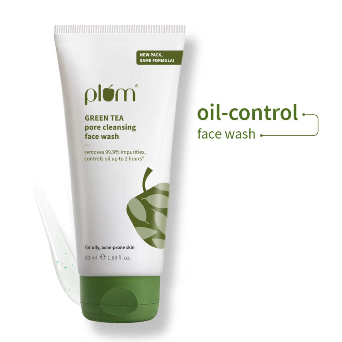 Plum Green Tea Pore Cleansing Gel Face Wash With Glycolic Acid - Fights Pimpels & Control Oil