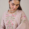 Dhiyona IE Floral Yoke Design Round Neck Thread Work Straight Kurta & Trousers & Dupatta