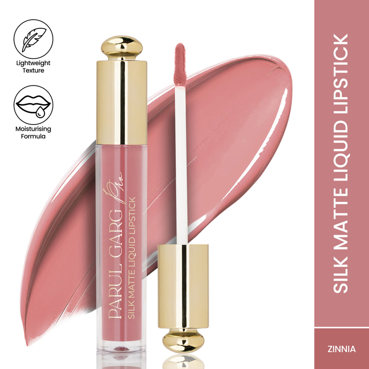 Parul Garg Beauty Silk Matte Liquid Lipstick, Long Lasting & Transfer-Proof - Zinnia 04