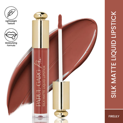 Parul Garg Beauty Silk Matte Liquid Lipstick, Long Lasting & Transfer-Proof - Fire Lily 02