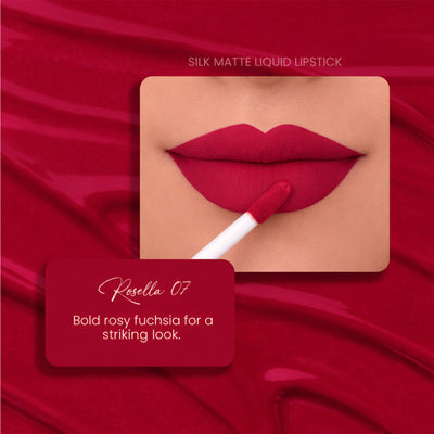 Parul Garg Beauty Silk Matte Liquid Lipstick, Long Lasting & Transfer-Proof - Rosella 07