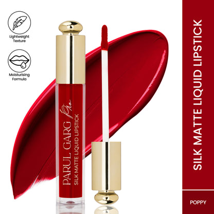 Parul Garg Beauty Silk Matte Liquid Lipstick, Long Lasting & Transfer-Proof - Poppy 12