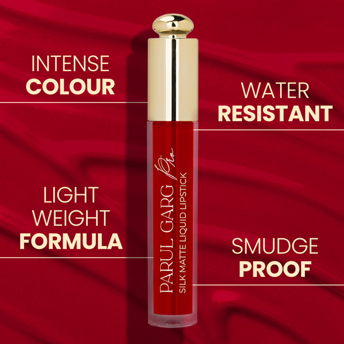 Parul Garg Beauty Silk Matte Liquid Lipstick, Long Lasting & Transfer-Proof - Poppy 12