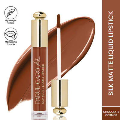 Parul Garg Beauty Silk Matte Liquid Lipstick, Long Lasting & Transfer-Proof - Chocolate Cosmos 03