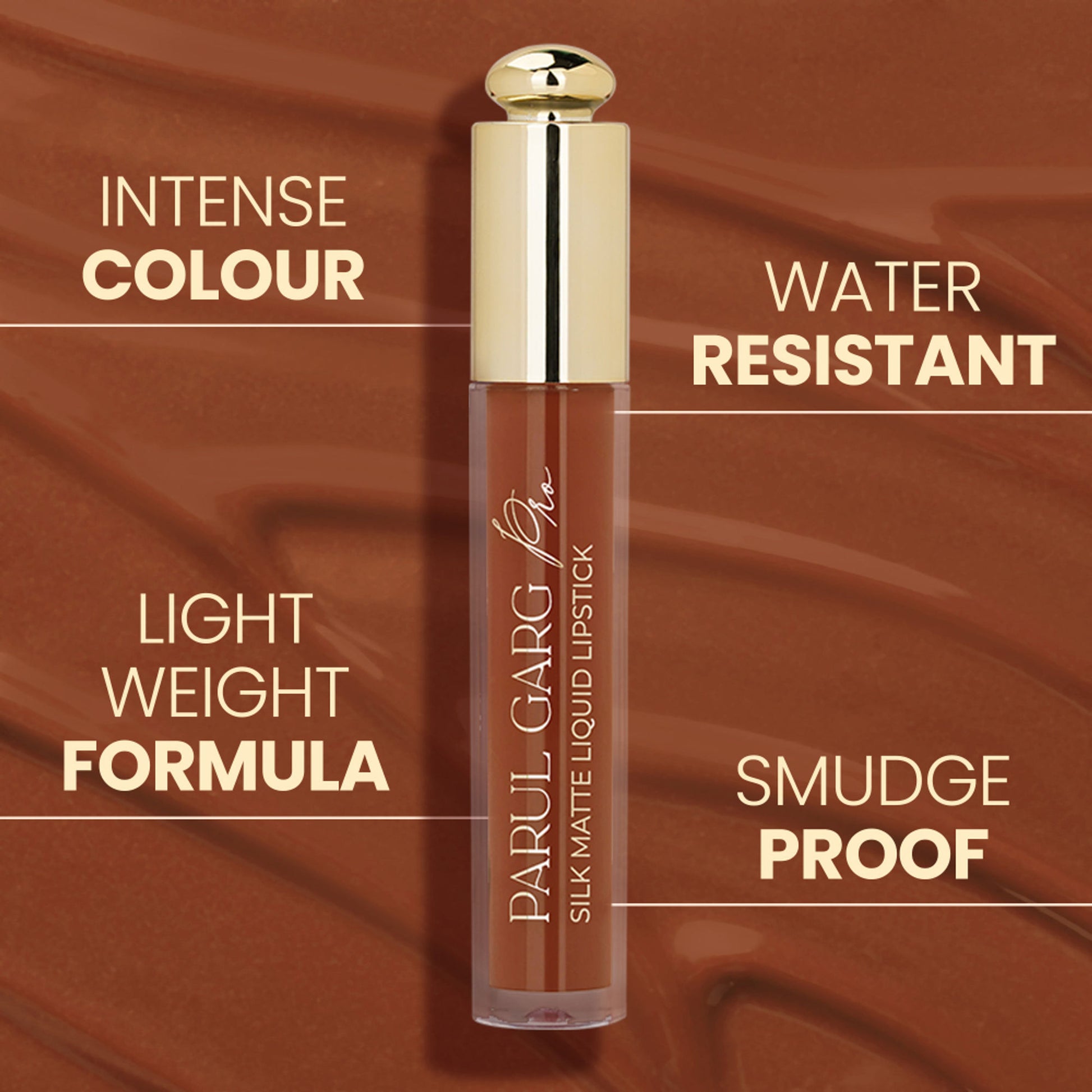 Parul Garg Beauty Silk Matte Liquid Lipstick, Long Lasting & Transfer-Proof - Chocolate Cosmos 03
