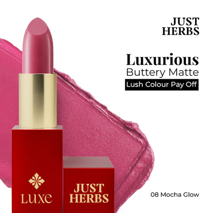 Just Herbs Luxe Satin Melt High Shine Lipstick - 08 Mocha Glow