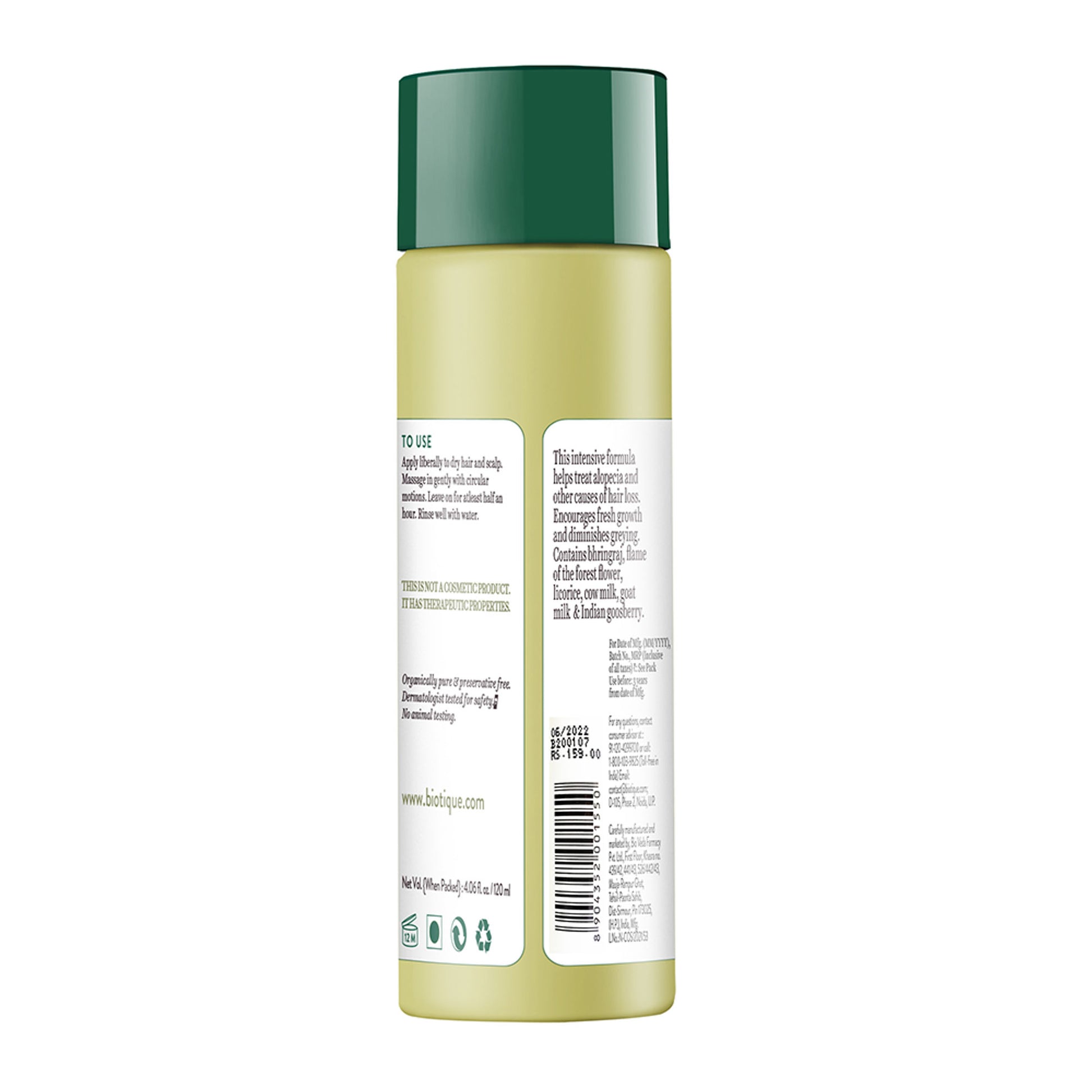 Biotique Bio Bhringraj Therapeutic Oil For Falling Hair