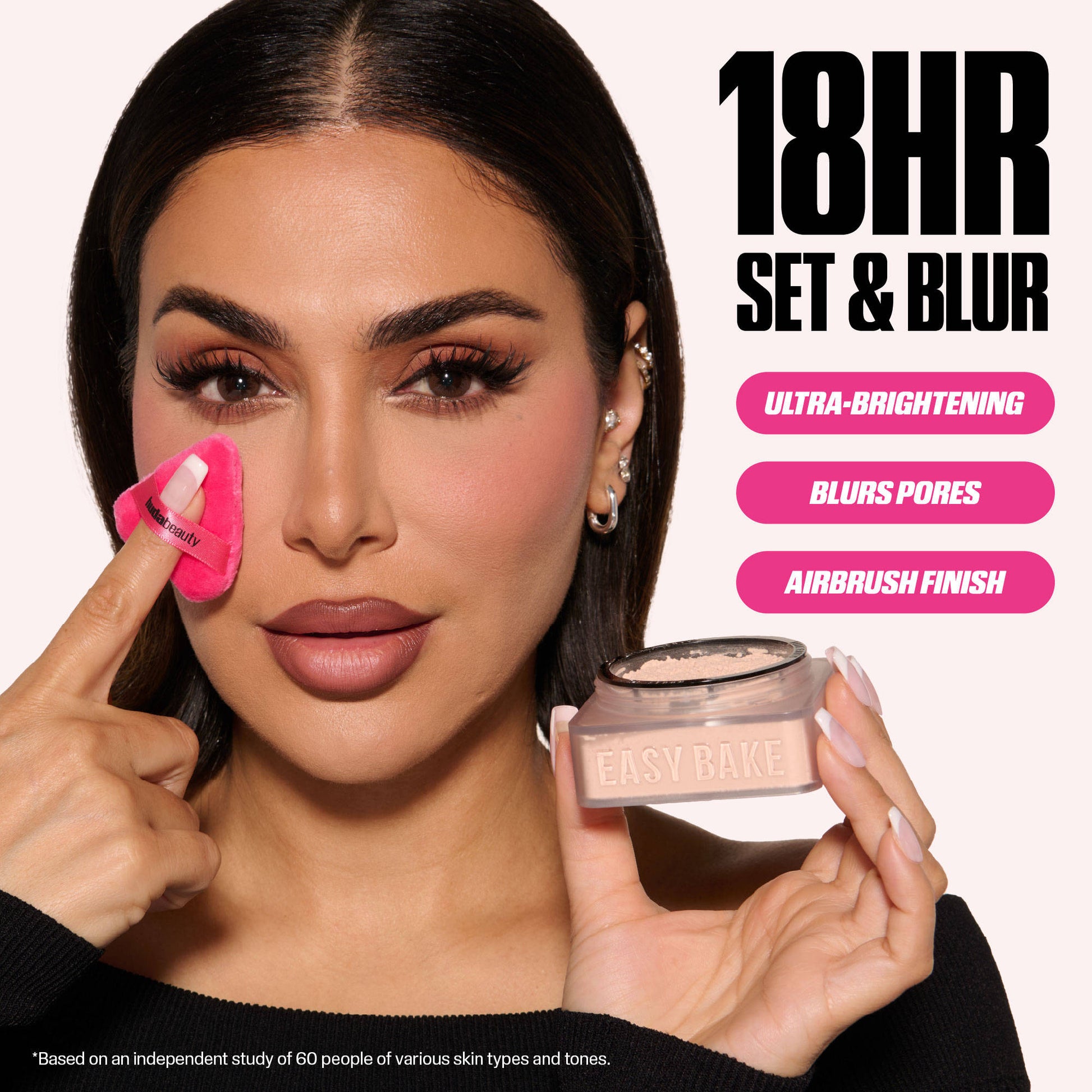 Huda Beauty Mini Easy Baby Bake Loose Baking & Setting Powder - Cherry Blossom - Pound Cake