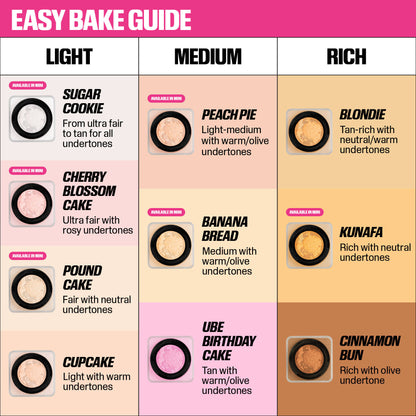 Huda Beauty Mini Easy Baby Bake Loose Baking & Setting Powder - Cherry Blossom - Peach Pie