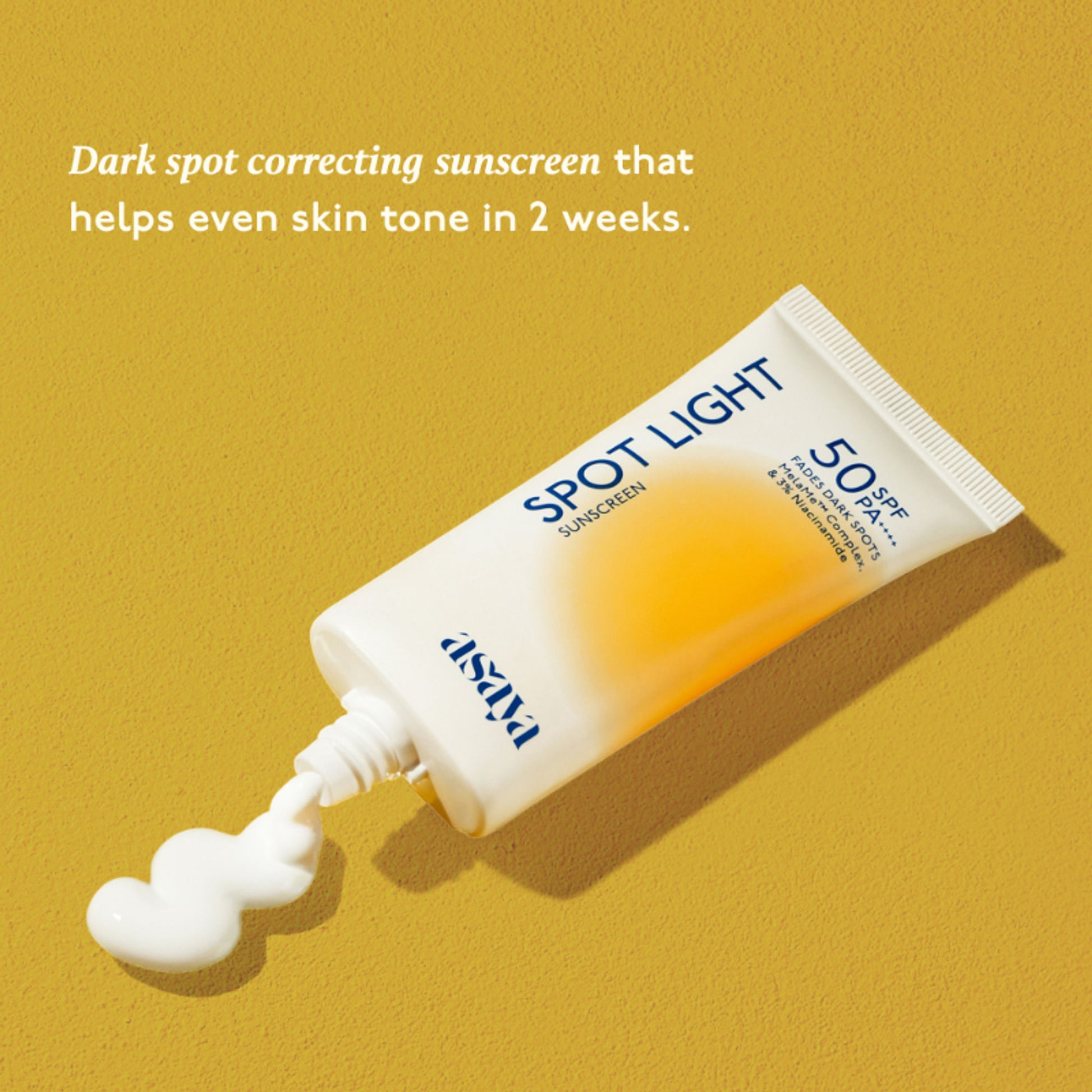 Asaya In-Vivo Tested Spot Light Depigmenting Sunscreen SPF 50 PA++++ No White Cast