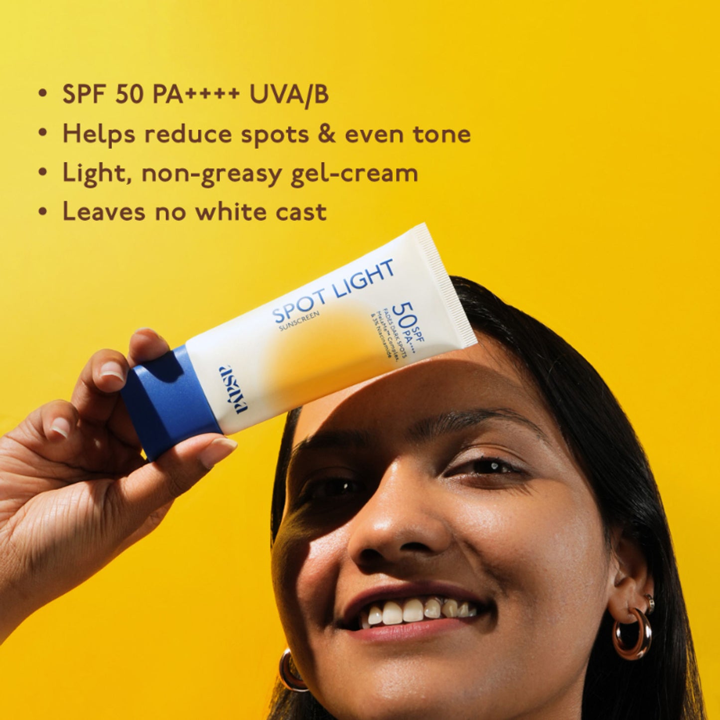 Asaya In-Vivo Tested Spot Light Depigmenting Sunscreen SPF 50 PA++++ No White Cast