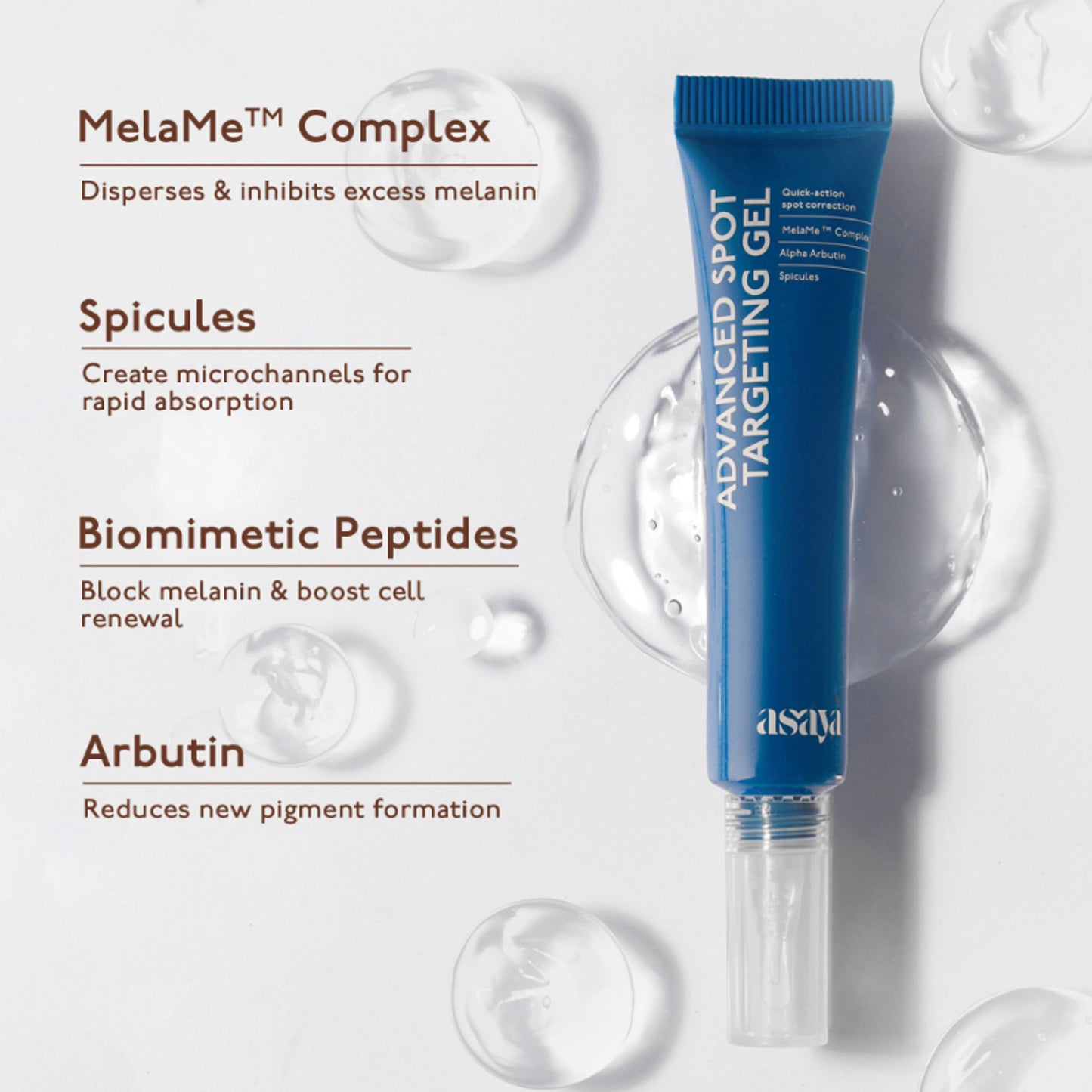Asaya Advanced Dark Spot Gel for Pigmentation Acne Marks with MelaMe & Alpha Arbutin All Skin Type