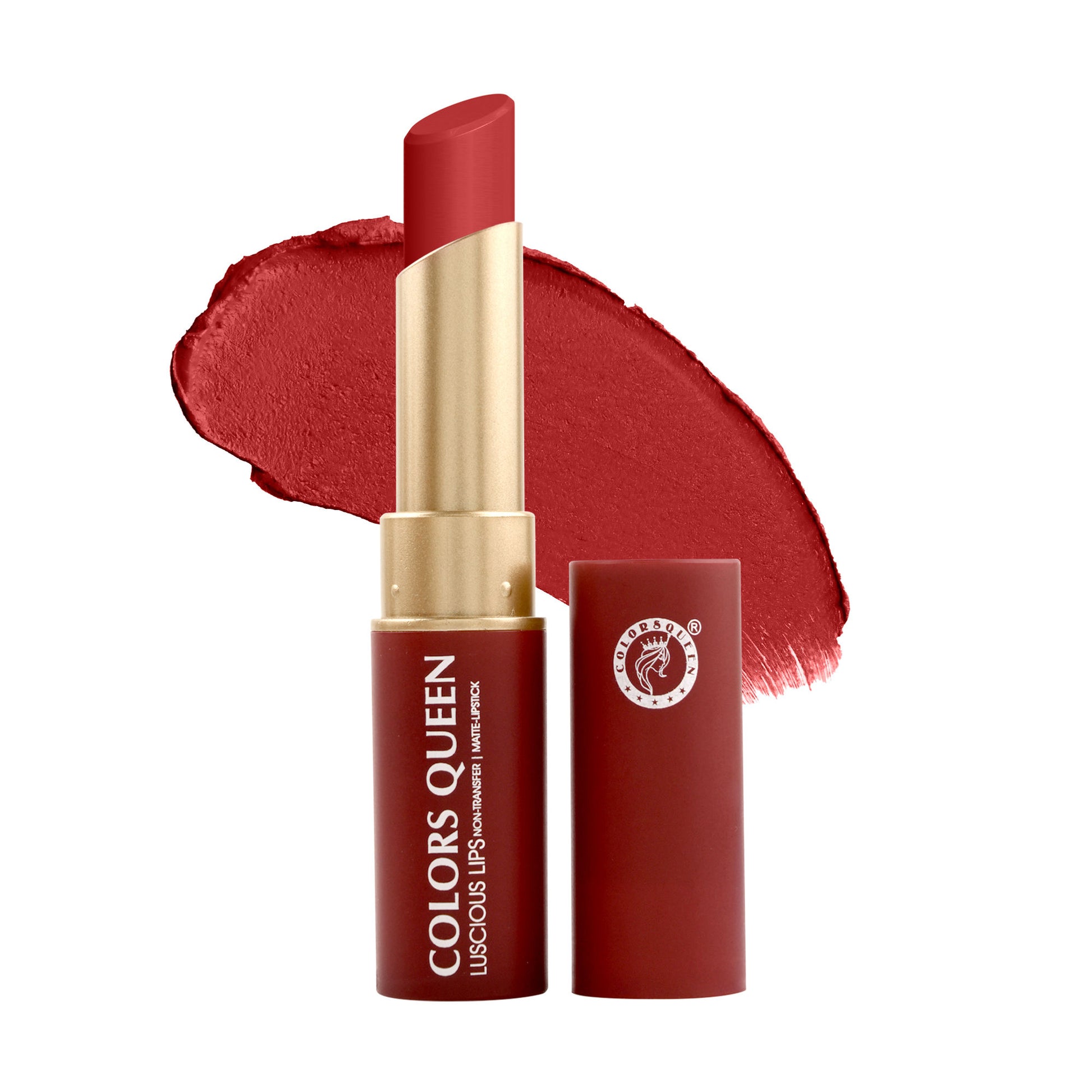Colors Queen Luscious Lips Non Transfer Matte Lipstick - 01 Red Aurora
