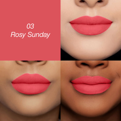 Colors Queen Luscious Lips Non Transfer Matte Lipstick - 03 Rosy Sunday