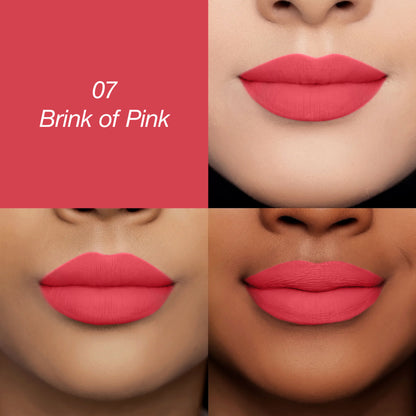 Colors Queen Luscious Lips Non Transfer Matte Lipstick - 07 Brink Of Pink