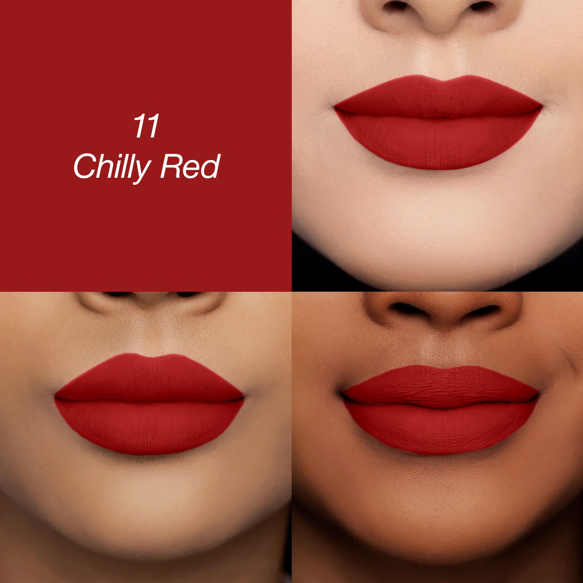 Colors Queen Luscious Lips Non Transfer Matte Lipstick - 11 Chilli Red