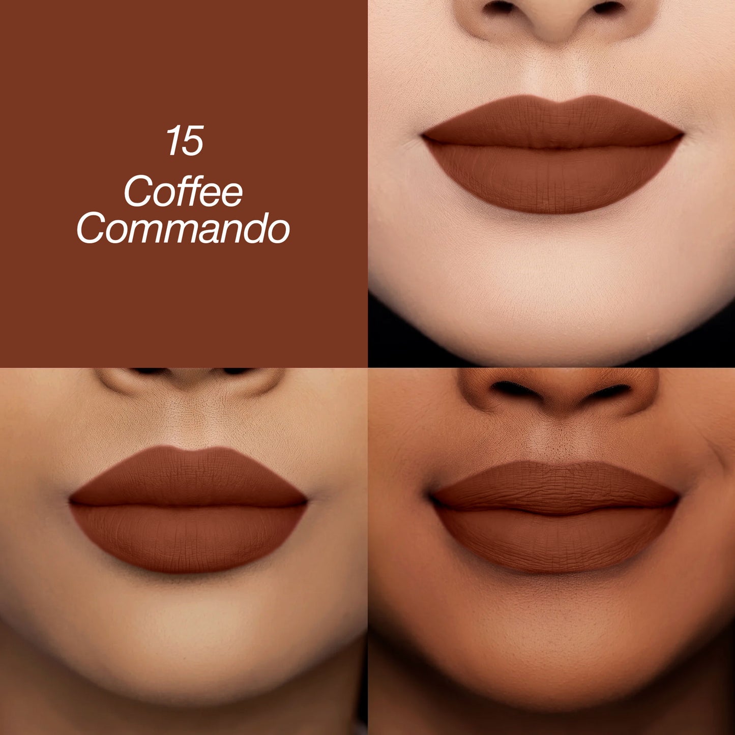 Colors Queen Luscious Lips Non Transfer Matte Lipstick - 15 Coffee Commando