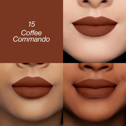 Colors Queen Luscious Lips Non Transfer Matte Lipstick - 15 Coffee Commando