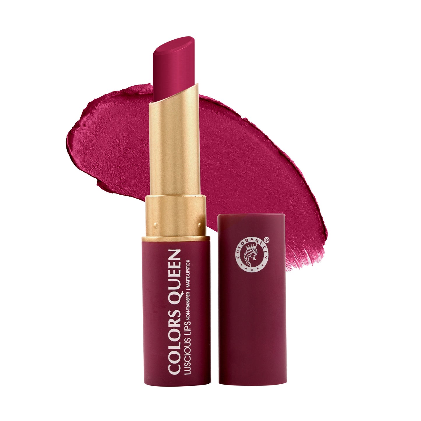 Colors Queen Luscious Lips Non Transfer Matte Lipstick - 16 Maple Magenta