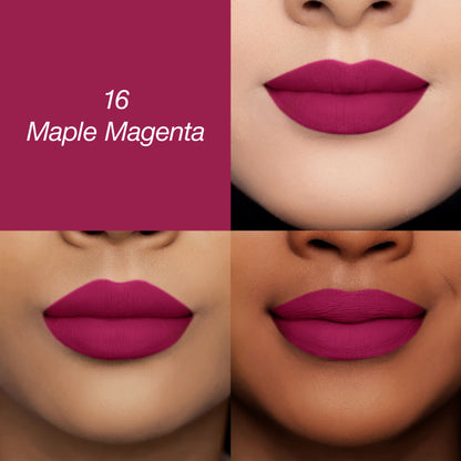 Colors Queen Luscious Lips Non Transfer Matte Lipstick - 16 Maple Magenta