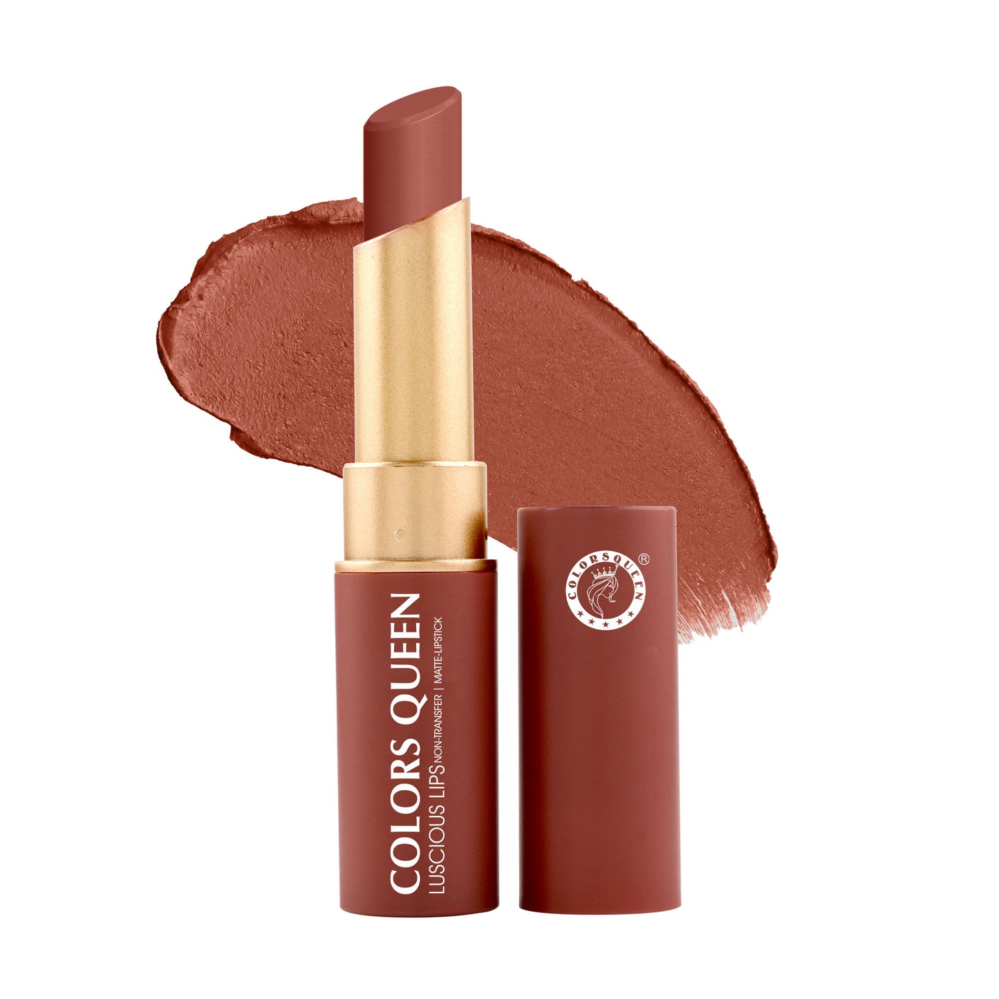 Colors Queen Luscious Lips Non Transfer Matte Lipstick - 19 Naughty Nude