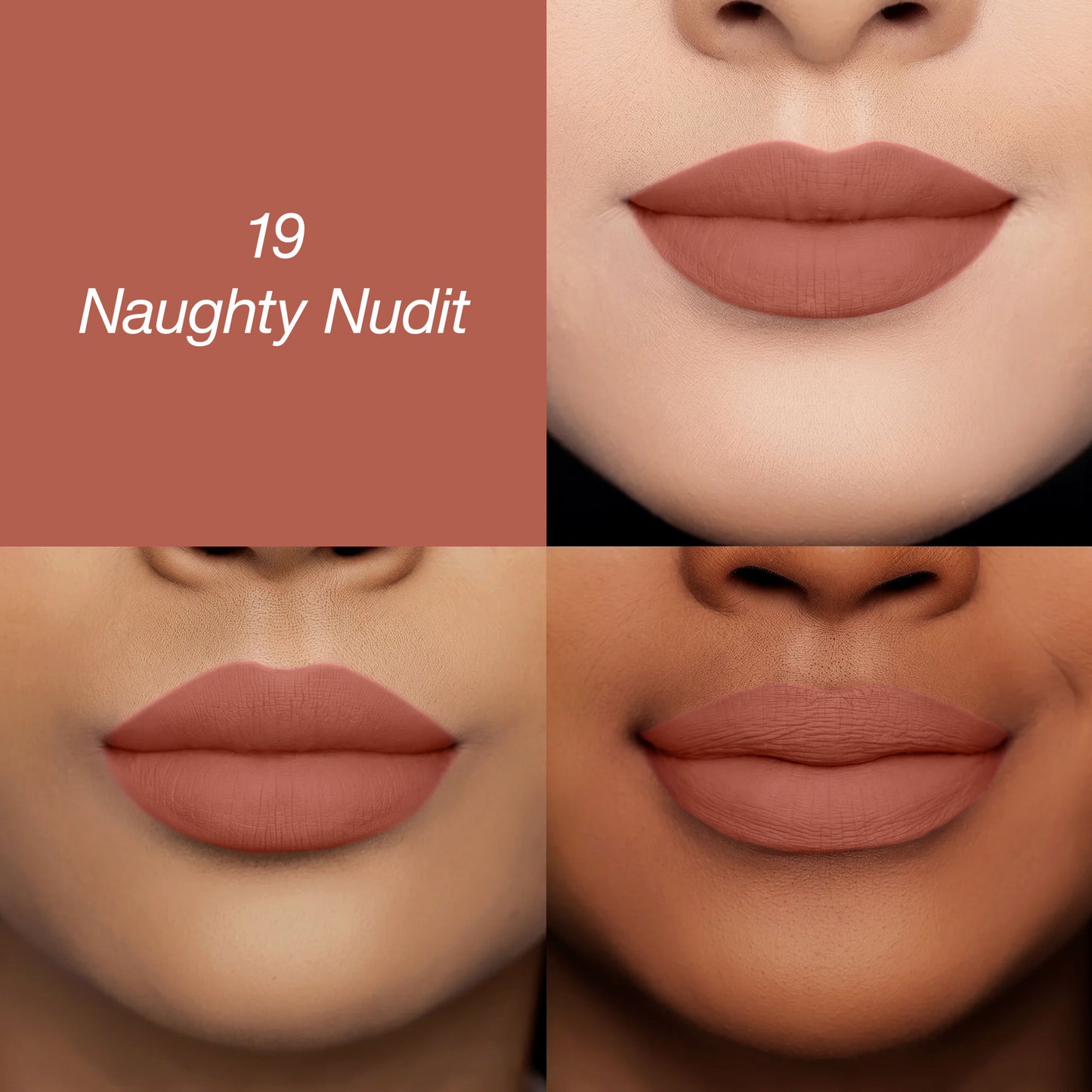 Colors Queen Luscious Lips Non Transfer Matte Lipstick - 19 Naughty Nude