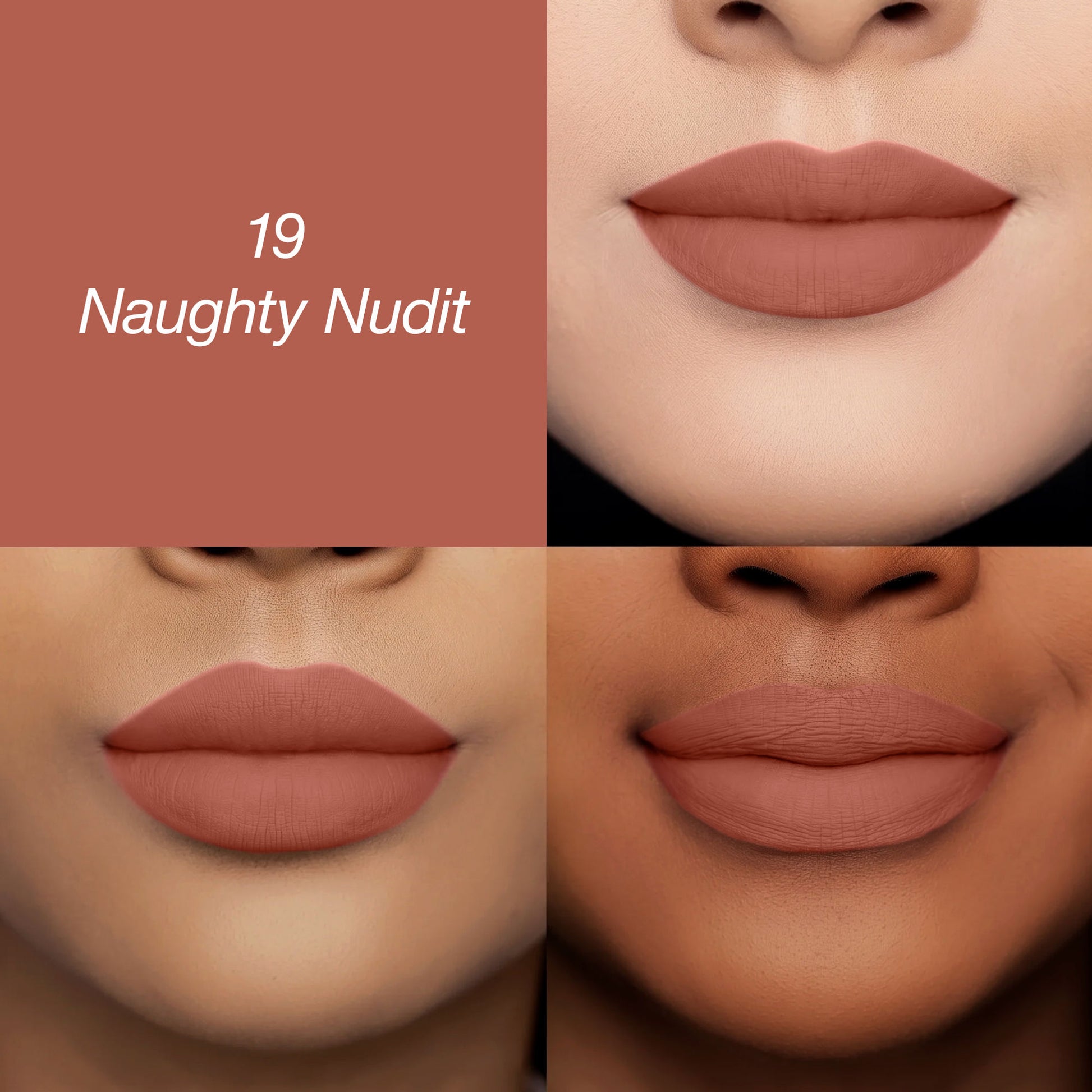 Colors Queen Luscious Lips Non Transfer Matte Lipstick - 19 Naughty Nude