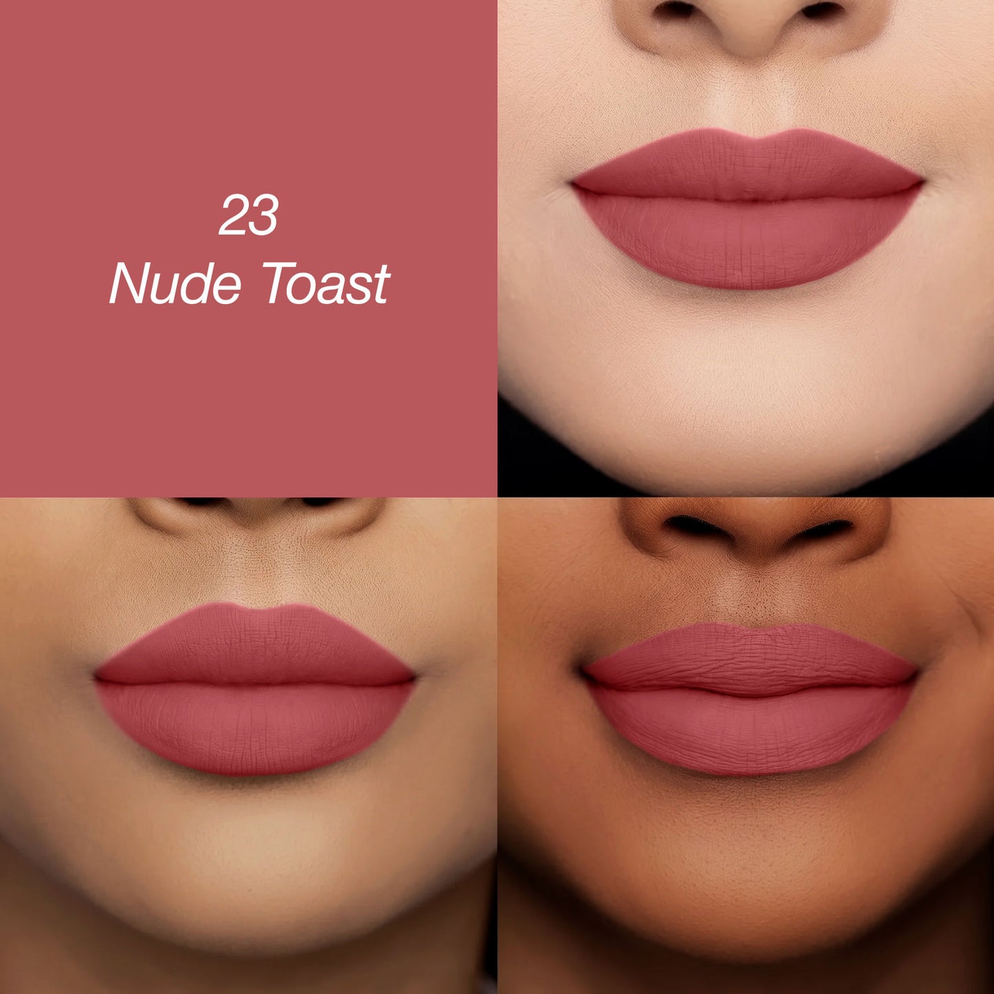 Colors Queen Luscious Lips Non Transfer Matte Lipstick - 23 Nude Toast